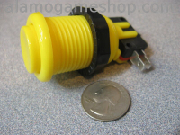 Pushbutton for Arcade Games - Yellow (image for) Pushbutton for Arcade Games - Yellow
